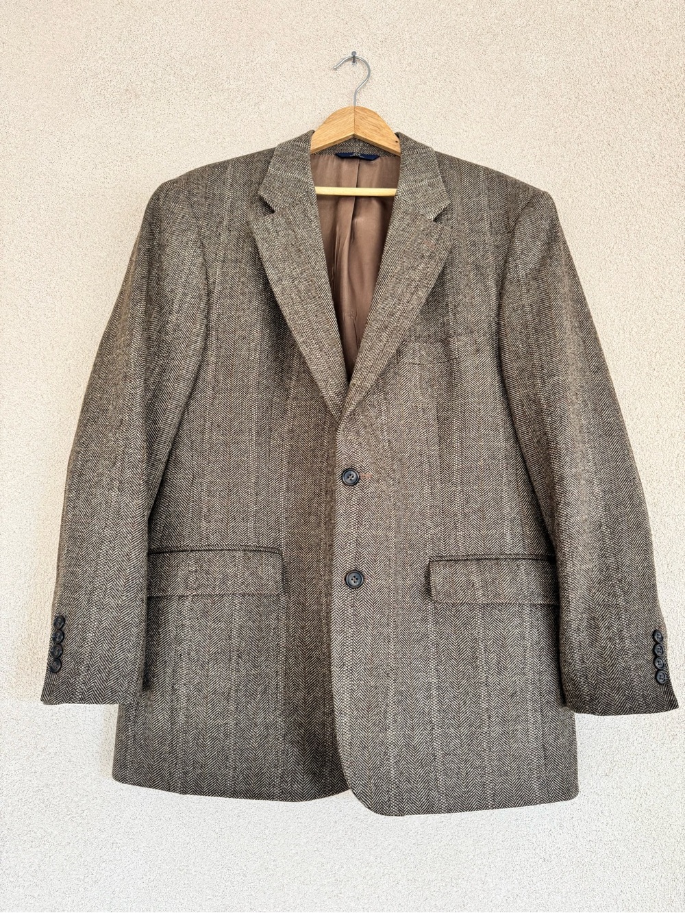 Brooks Brothers 346 Men's 100% Wool Herringbone Tweed Sport Coat Blazer